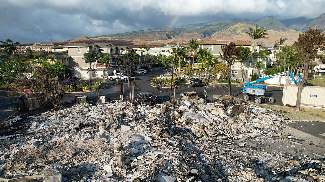The damage at the Ho'Onanea condominium complex is seen in the aftermath of a wildfire, in Lahaina, Maui, Hawaii, U.S. August 10, 2023. (OSV News photo/Alan Devall, Reuters)