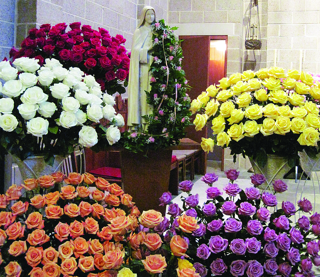 Dozens of long-stemmed roses will be donated for the livestreamed Blessing of the Roses Oct. 1 in the Carmelite monastery of the Discalced Carmelite Sisters of Flemington. Courtesy photo