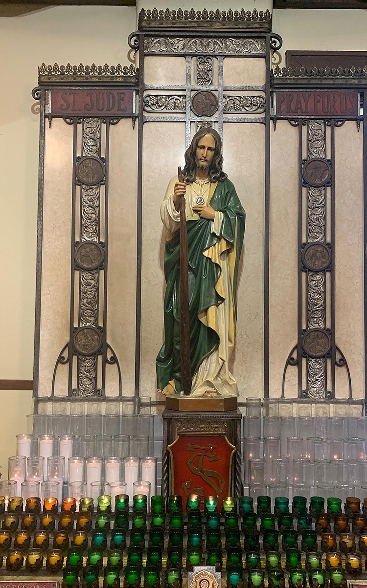 Statue of St. Jude in St. Michael Church, Trenton. Courtesy photo