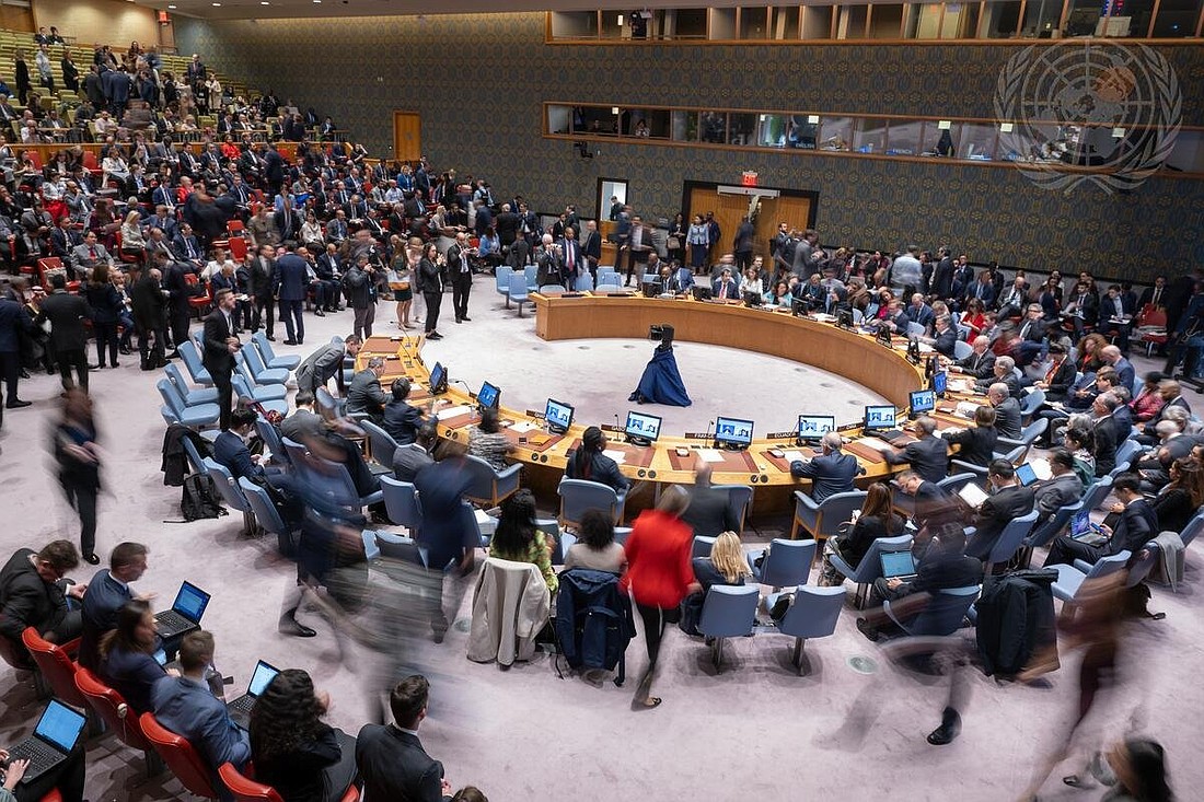 Members of the U.N. Security Council host an open discussion on the ongoing violence in the Middle East, particularly between Israel and Palestine, at the U.N. headquarters in New York Oct. 24, 2023. (CNS photo/Manuel Elias, UN Photo)