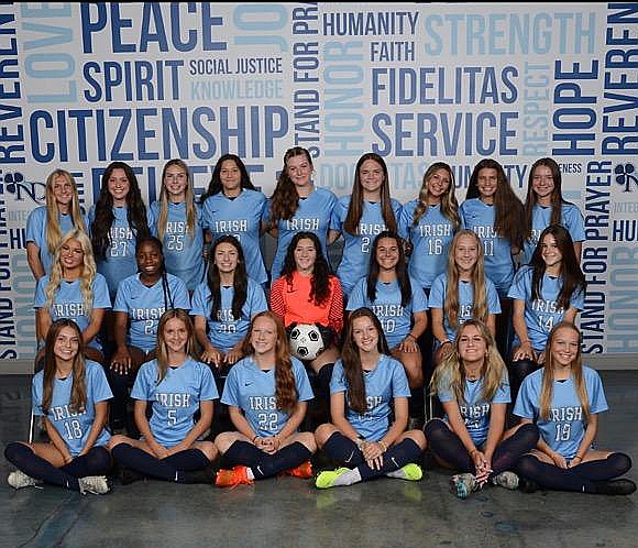 With a 13-3-1 record and top-seed in the South Jersey Non-Public A tournament, the Notre Dame High girls soccer team spends as much time winning as it does contributing to good causes. Courtesy photo