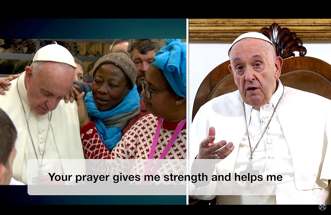 El Papa Francisco, en una captura de pantalla de un vídeo, explica por qué él y todos los papas necesitan las oraciones de la gente. La Red Mundial de Oración del Papa pide a los católicos que recen por él durante el mes de noviembre. (Foto CNS /ThePopeVideo.org)