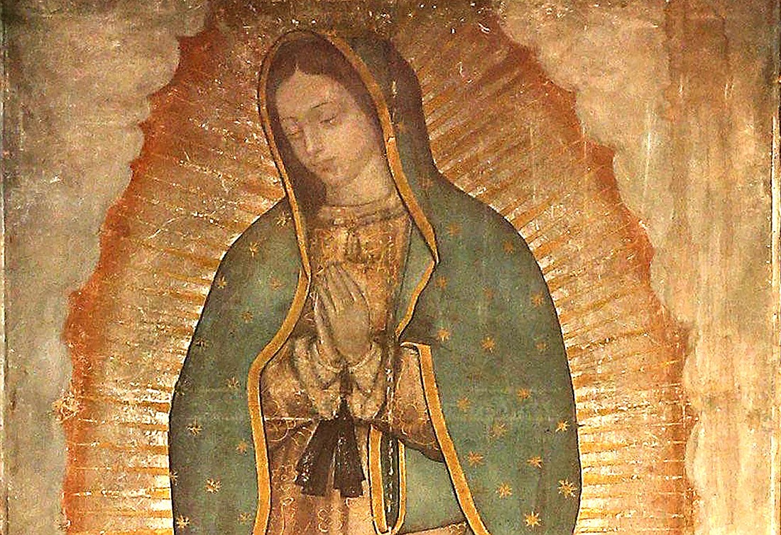 The original image of Our Lady of Guadalupe impressed on the cloak of St. Juan Diego is seen in the basilica in Mexico City Feb. 13, 2016. A regional assembly of the Catholic Church will be held in Mexico in November and is expected to plot a course for the church in Latin America and the Caribbean as it heads toward landmark events in the coming years, including, in 2031, the 500th anniversary of Mary's appearance to St. Juan Diego. (CNS photo/Paul Haring)