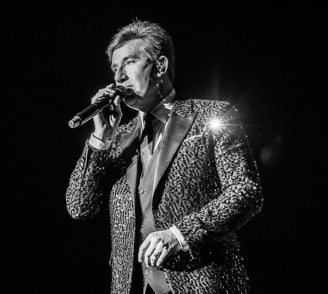 Irish Catholic singer Daniel O'Donnell performs at the Blue Gate Perfoming Arts Center in Shipshewana, Ind., during his recent U.S. tour. (OSV News photo/Andrea Rentschler, Blue Gate Theatre)