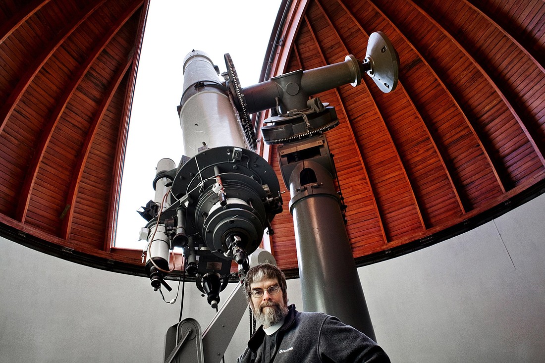 U.S. Jesuit Brother Guy Consolmagno, director of the Vatican Observatory is pictured at the observatory in Rome in this Dec. 12, 2007, file photo. When Apollo 11 astronaut Neil Armstrong gingerly stepped onto the surface of the moon July 20, 1969, Brother Consolmagno, then 16, had no idea that some day he would become the director of the Vatican Observatory. (CNS photo/Annette Schreyer)