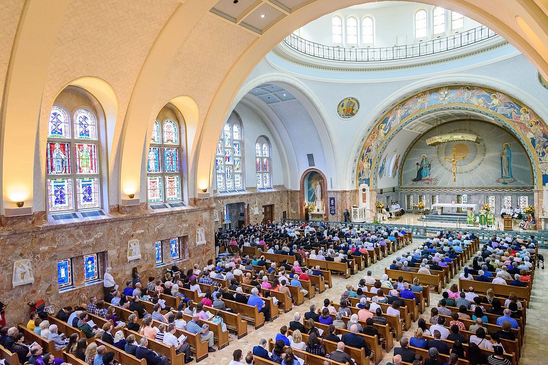 The National Shrine of St. Elizabeth Ann Seton in Emmitsburg, Md., is seen in this undated photo. Her Jan. 4 feast day in 2024 kicked off a two-year commemoration of both Mother Seton's milestone birthday and the 50th anniversary of her canonization, which will fall in 2025. (OSV News photo/CNS file, courtesy The National Shrine of Saint Elizabeth Ann Seton)