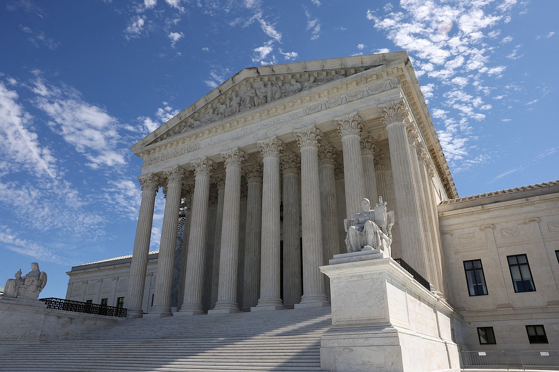 The U.S. Supreme Court building is seen in Washington Aug. 31, 2023.  The U.S. Supreme Court will hear arguments on Idaho's near-total abortion ban, which the court temporarily reinstated Jan. 5, 2024, with oral arguments set for April. (OSV News photo/Kevin Wurm, Reuters)