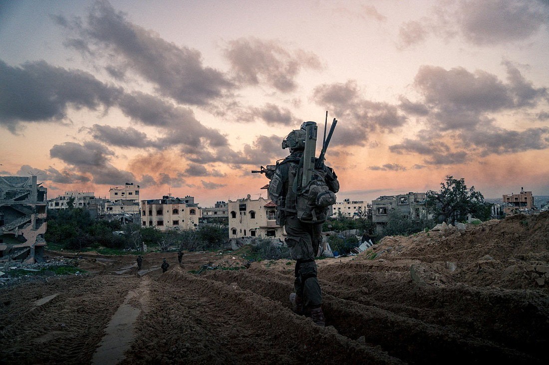 Israeli soldiers operate in the Gaza Strip amid the ongoing conflict between Israel and the Palestinian Islamist group Hamas, as seen in this handout picture released Jan. 16, 2024. Violence and attacks have spread throughout the Middle East region, including Iraq, leaving Christians there feeling anxious. (OSV News photo/Israel Defense Forces handout via Reuters) EDITORS: MANDATORY CREDIT. JAPAN OUT. NO ARCHIVES. MUST DISCARD 30 DAYS AFTER DOWNLOAD.