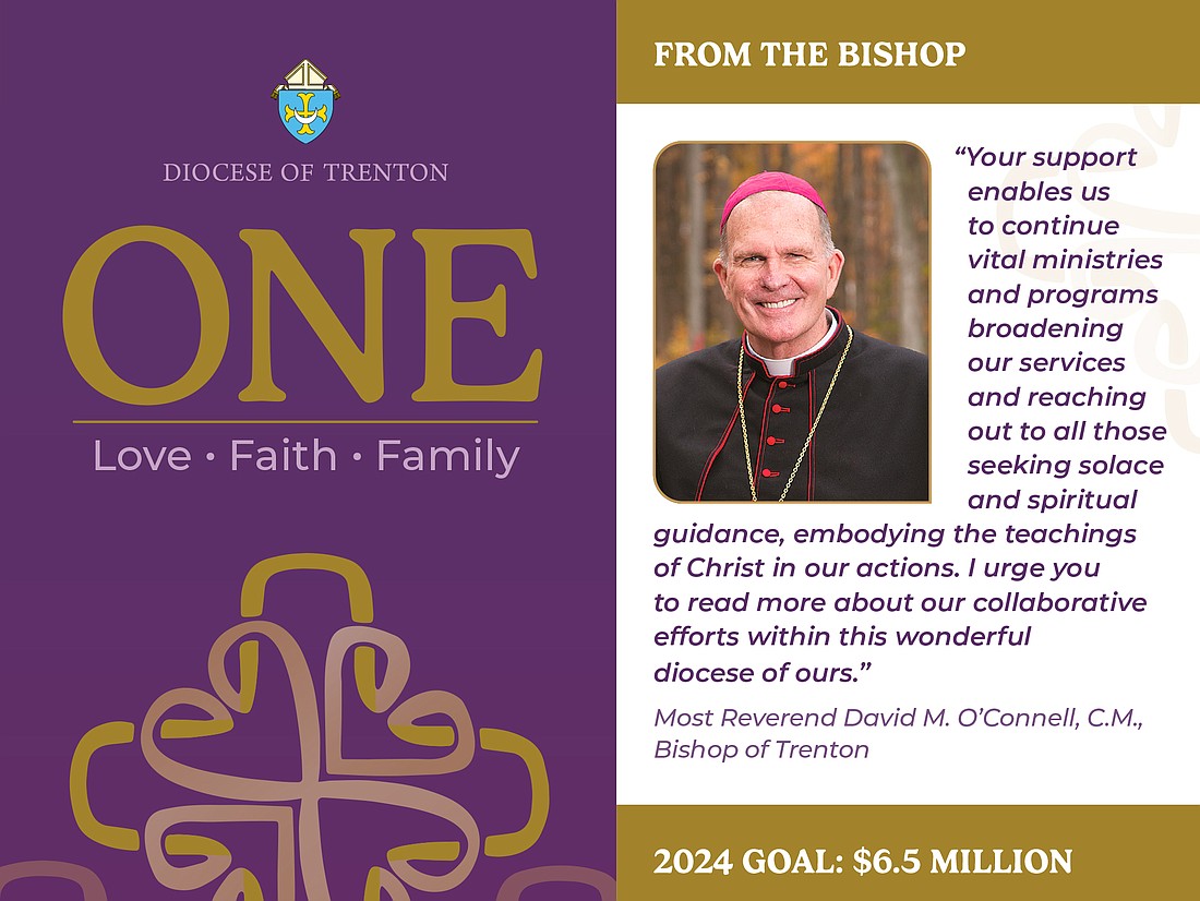 Pictured is a portion of the 2024 Annual Catholic Appeal brochure mailed to Catholics in the Diocese of Trenton.