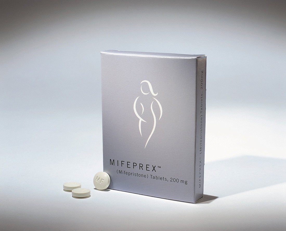 A box of medication known generically as mifepristone and by its brand name Mifeprex, is seen in an undated handout photo. The pills are used to induce early abortion, but in more recent years have also been prescribed as part of a protocol for early miscarriage care. Ahead of an upcoming Supreme Court hearing on access to mifepristone pills, the U.S. bishops have announced a March-June prayer initiative to end abortion. OSV News photo/courtesy Danco Laboratories