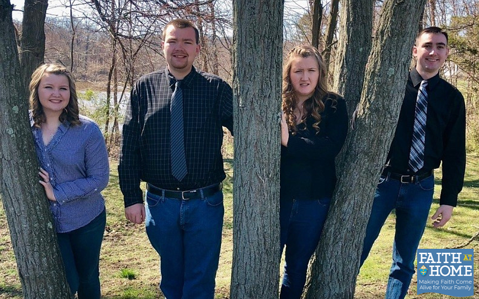 The Rizzo children, from left, Shannon, Brendan, Danielle and Colin, enjoy spending time outdoors. Their parents, David and Mercedes, offer a reflection on how the outdoors can help teach children with special needs to learn about their Catholic faith. Courtesy photo