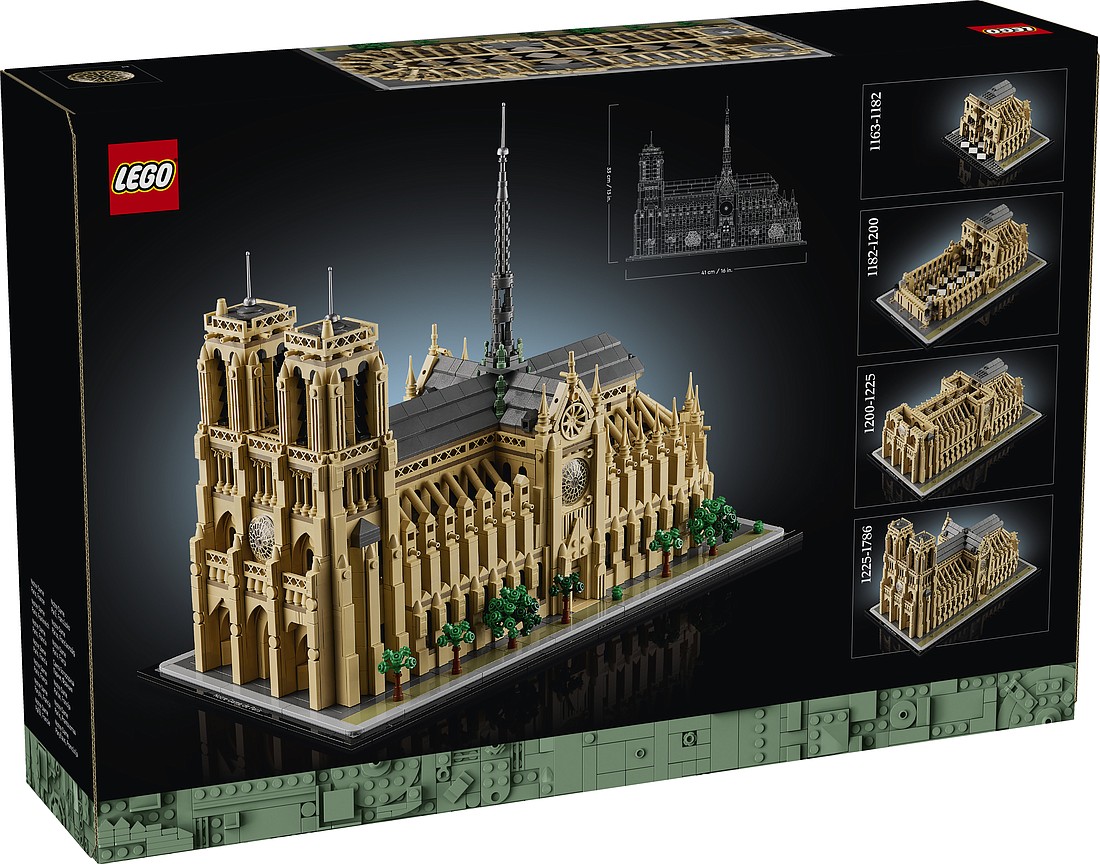 This is a model of the Notre Dame Cathedral in Paris made out of LEGO blocks. (OSV News photo/courtesy The LEGO Group)