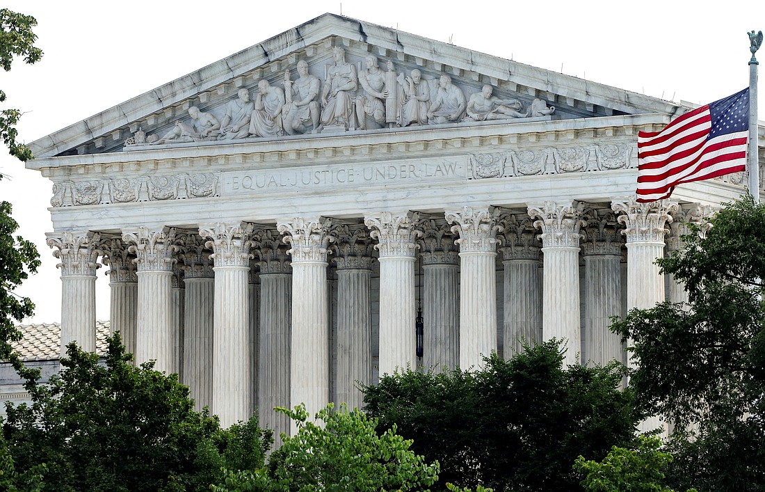 The U.S. Supreme Court building in Washington is seen June 17, 2024. .The Supreme Court on June 27, 2024, dismissed a case concerning emergency abortions in Idaho, sending the case back to lower courts without resolving the central question about conflicting state and federal laws. (OSV News photo/Evelyn Hockstein, Reuters)