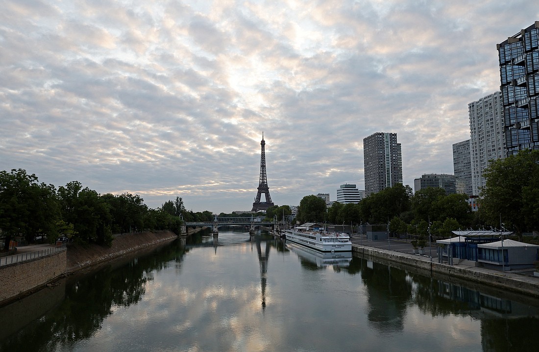 A reflection of the Eiffel Tower is seen in the Seine River in Paris July 25, 2024. (OSV News photo/Esa Alexander, Reuters)