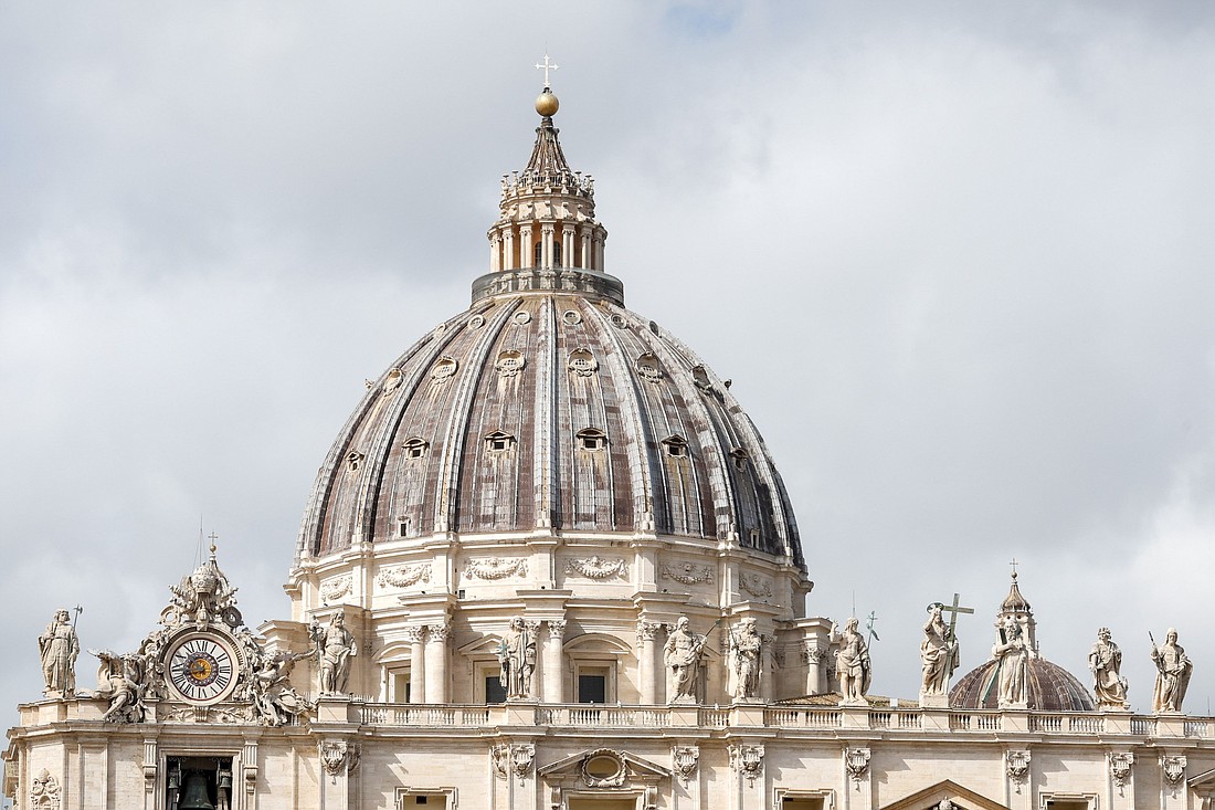 The dome of St. Peter's Basilica’s at the Vatican is seen March 24, 2024. (CNS photo/Lola Gomez)