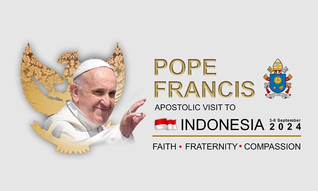 This is the logo for the Sept. 3-6, 2024, visit of Pope Francis to Indonesia and its capital, Jakarta. (CNS photo/Holy See Press Office)