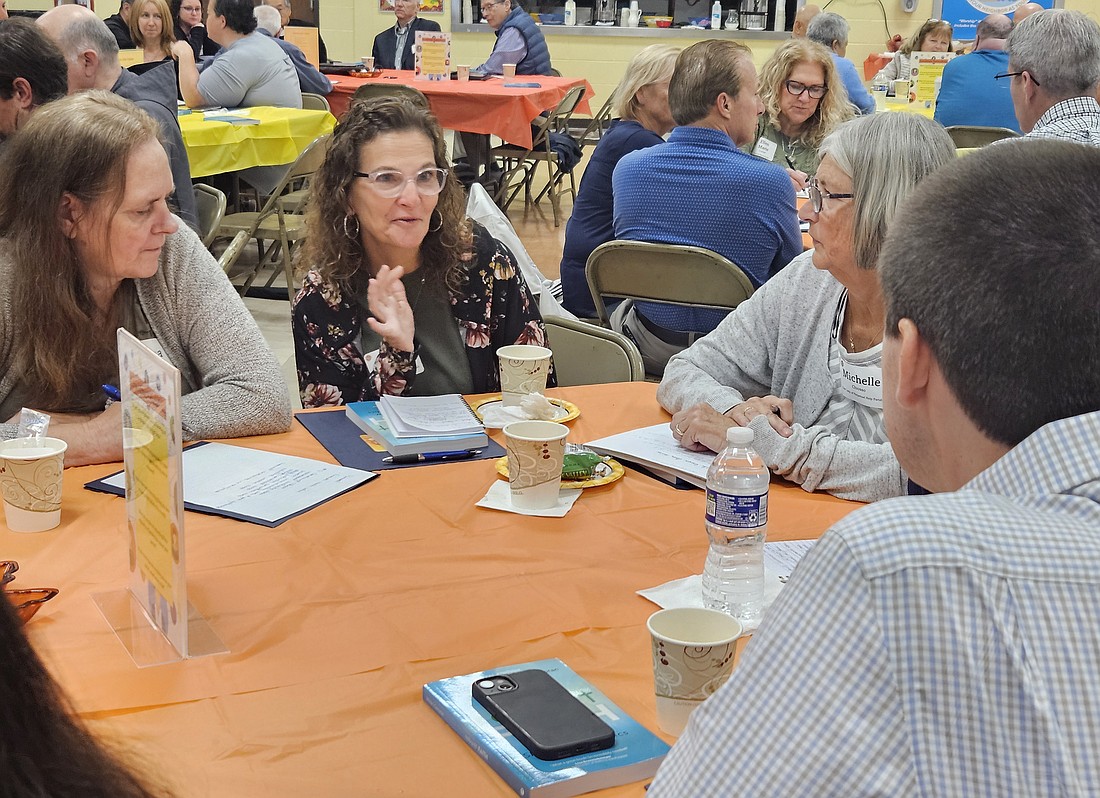 Small group discussions were part of both convocation presentations, giving participants an opportunity to share ideas and reflect on how ministry is carried out in their respective parishes. Mary Stadnyk photo