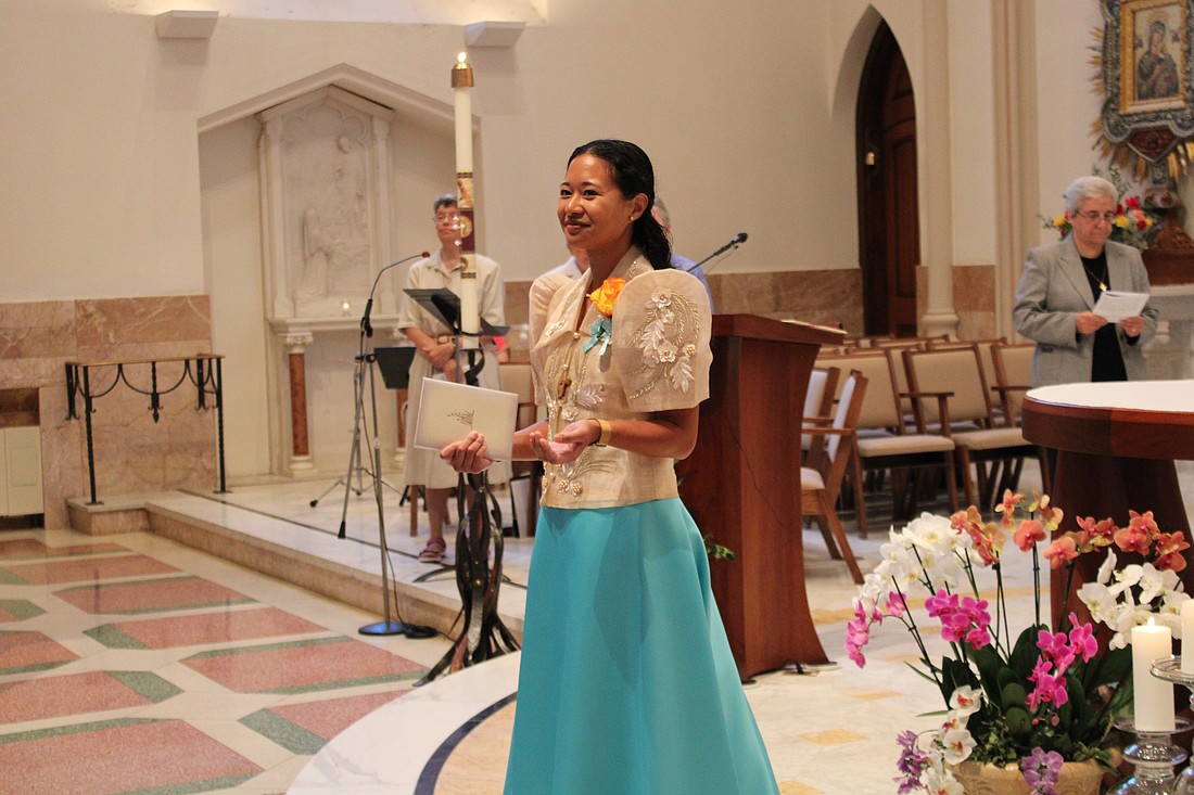 St. Francis of Philadelphia Maria Dela Paz makes her final profession of vows in Aston, Pa., Aug. 11, on the Feast of St. Clare of Assisi. Courtesy photo