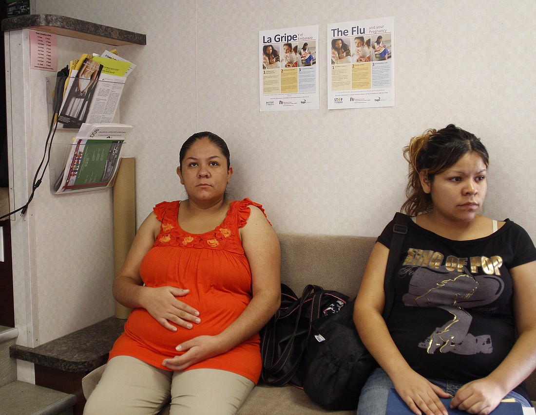 Women are pictured in a file photo siting in the waiting area before receiving their prenatal exam at medical facility in Phoenix. A coalition of doctors and medical organizations unveiled the Women's Healthcare Declaration Oct. 22, 2024, which they said was dedicated to advancing the truth about dignified healthcare for women, especially surrounding pregnancy. (OSV News photo/Joshua Lott, Reuters)