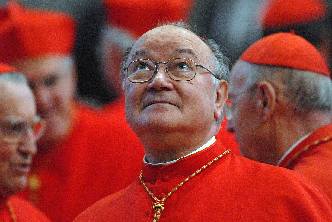 Italian Cardinal Renato Martino, former president of the pontifical councils for justice and peace and for migrants and travelers, died Oct. 28, 2024, at the age of 91. He is pictured in a 2007 photo at the Vatican. (OSV News photo/Alessia Giuliani, CPP)