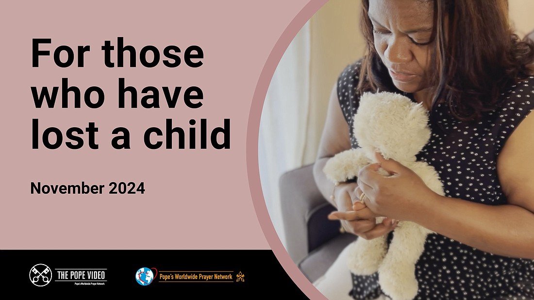 The Pope's Worldwide Prayer Network illustrates Pope Francis' prayer intention for the month of November 2024: "For those who have lost a child." (CNS photo/courtesy Pope's Worldwide Prayer Network)