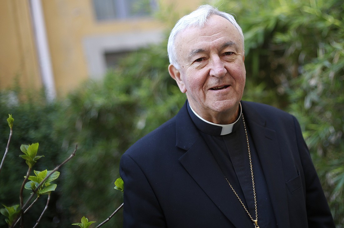 Cardinal Vincent Gerald Nichols of Britain poses before a news conference at the British college in downtown Rome February 24, 2014. Cardinal Nichols has called for Catholics in England and Wales to join him and their bishops to pause for an hour Nov. 13, 2024 to pray for the dignity of human life ahead of the late November assisted suicide vote in the U.K. (OSV News photo/Max Rossi, Reuters)