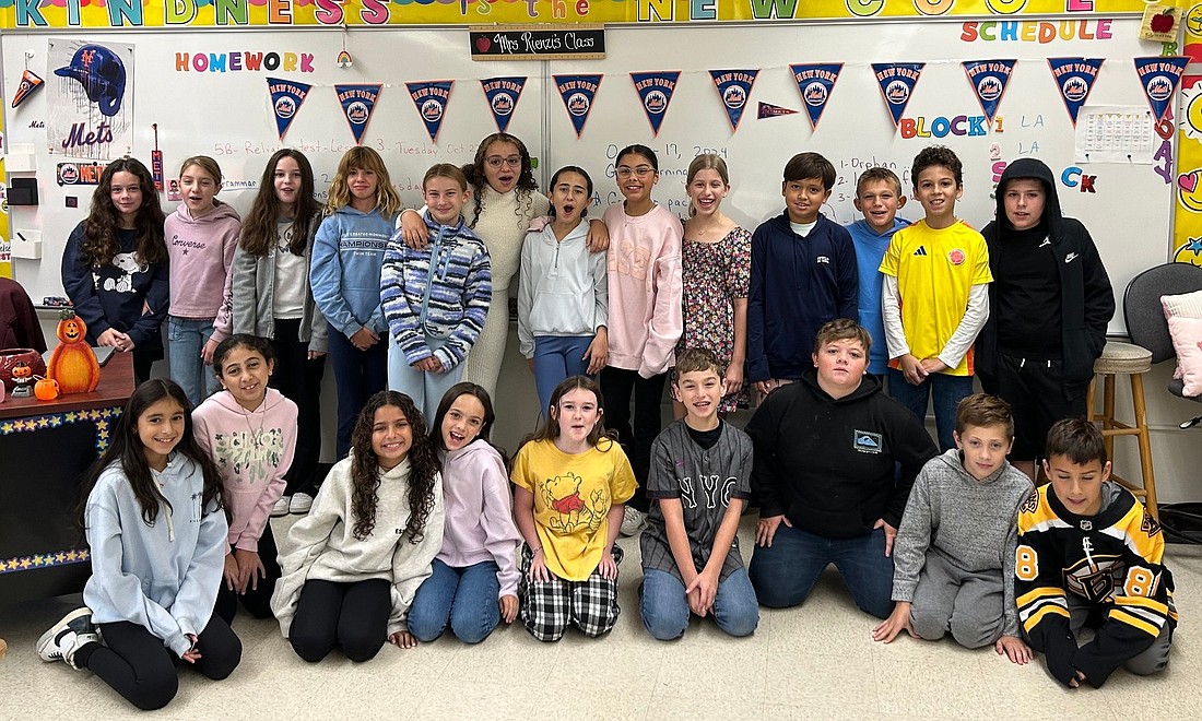 Students of St. Leo the Great School, Lincroft, joined other Catholic schools of the Diocese in holding a Dress-Down Day to raise money for hurricane relief. Facebook photo