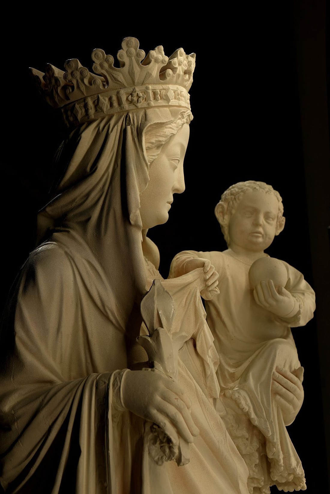 The Virgin and Child, also referred to as the Virgin of Paris or the Virgin of the Pillar, is Notre Dame Cathedral's most emblematic object. It was surprisingly spared by the fire on April 15, 2019, when it stood at the transept crossing, under the cathedral's spire. It has since been housed in the church of Saint-Germain l'Auxerrois, near the Louvre, from where the Nov. 15, 2024 procession will start to return the statue to Notre Dame. (OSV New photo/Trung Hieu Do, courtesy Archdiocese of Paris)