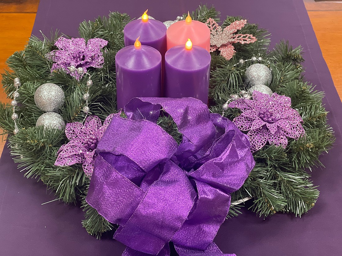 Advent wreath at the Chancery in Lawrenceville. Staff photo