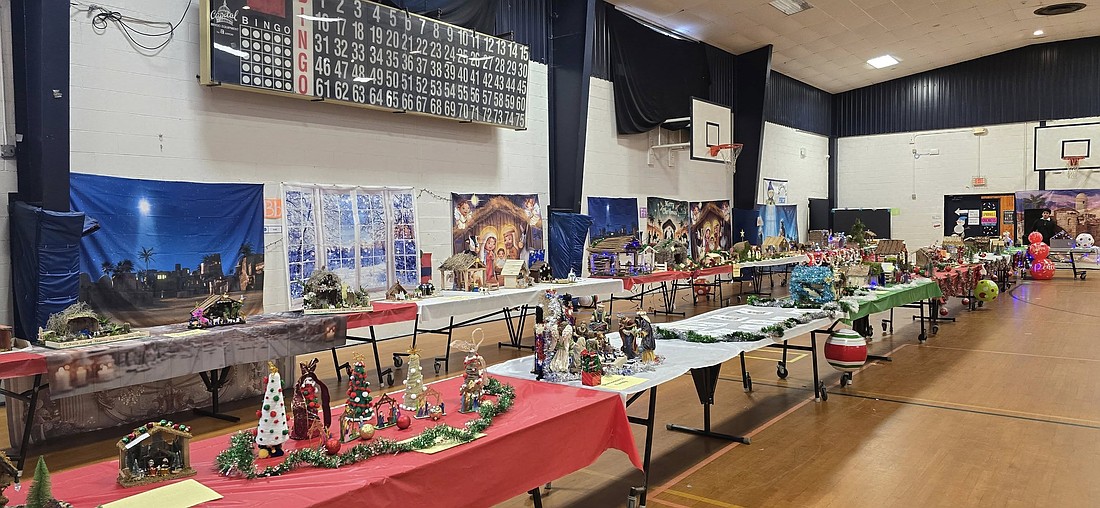 Nativity scenes are displayed in the parish hall of Our Lady of Guadalupe Parish, Lakewood. Photo courtesy of Father Guilherme Andrino