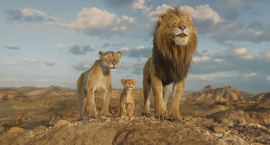 Afia (voiced Anika Noni Rose), Young Mufasa (voiced by Braelyn Rankins) and Masego (voiced by Keith David) appear in a scene from the movie "Mufasa: The Lion King.” The OSV News classification is A-I -- general patronage. The Motion Picture Association of America rating is PG -- parental guidance suggested. Some material may not be suitable for children. (OSV News photo/Disney)