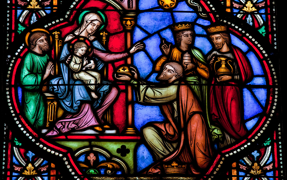 A stained glass window in the cathedral of Brussels. Getty images