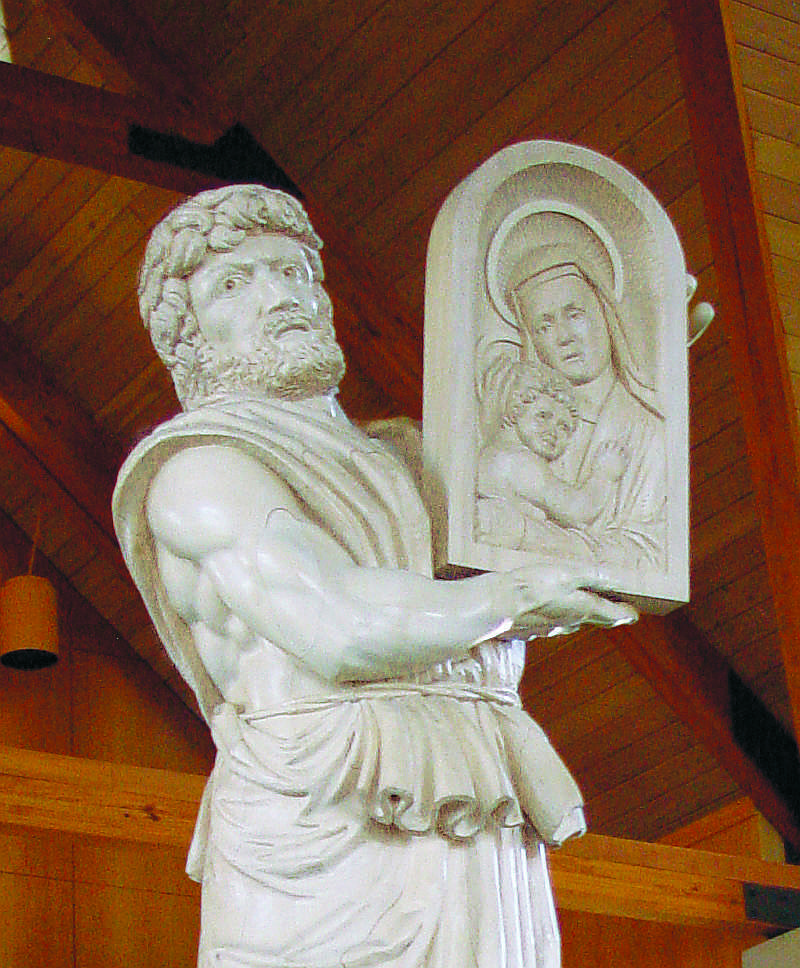 Shown is the statue of St. Luke in the nave of St. Luke Church, Toms River. In his reflection for Jan. 26, Father Garry Koch refers to the history that St. Luke presents in his Gospel. Monitor file photo