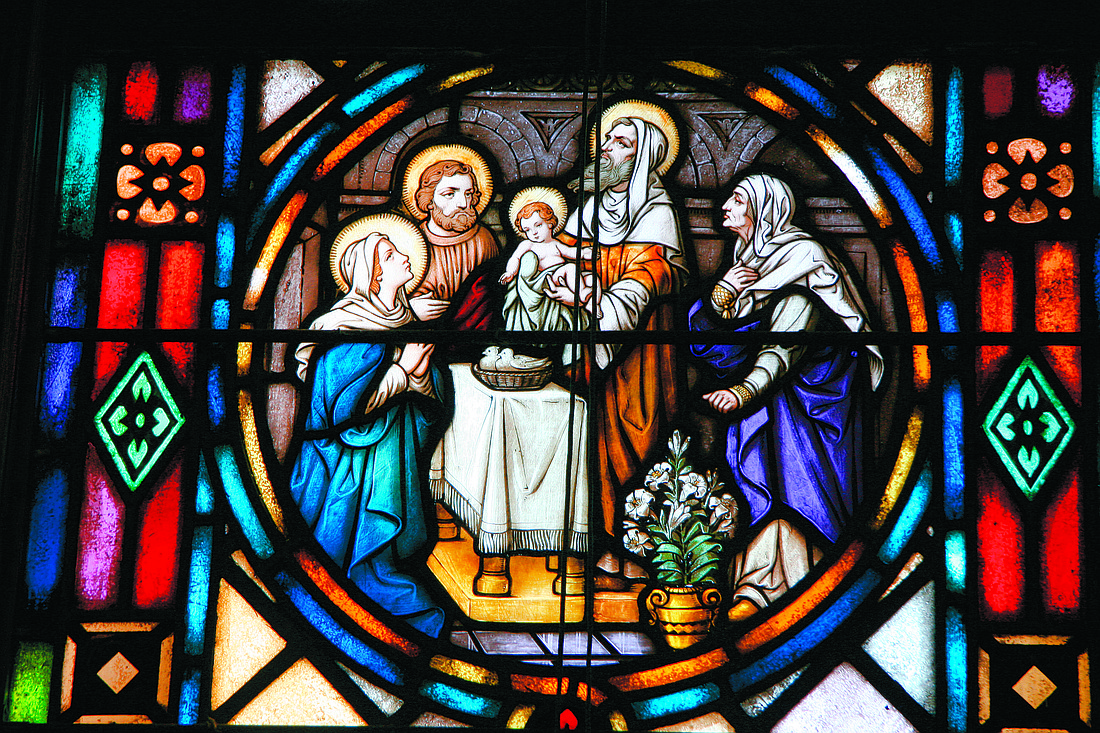 This stained glass image of the Presentation of the Lord in the Temple is found in Our Lady of Perpetual Help Church, Highlands. Father Garry Koch offers a reflection on the Feast of the Presentation on Feb. 2. Monitor file photo