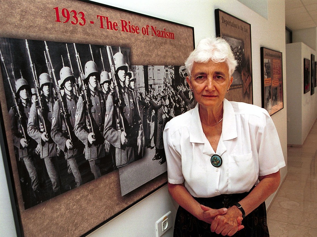 Sister Gemma del Duca, a member of the Sisters of Charity of Seton Hill University in Greensburg, Pa., is pictured in a file photo at the International School for Holocaust Studies at Yad Vashem in Jerusalem. Sister Gemma, co-founder of the National Catholic Center for Holocaust Education at Seton Hill, was awarded the Distinguished Daughters of Pennsylvania Class of 2024 last September. The award honors women for their outstanding service and contributions to the Commonwealth. (OSV News photo/Debbie Hill)