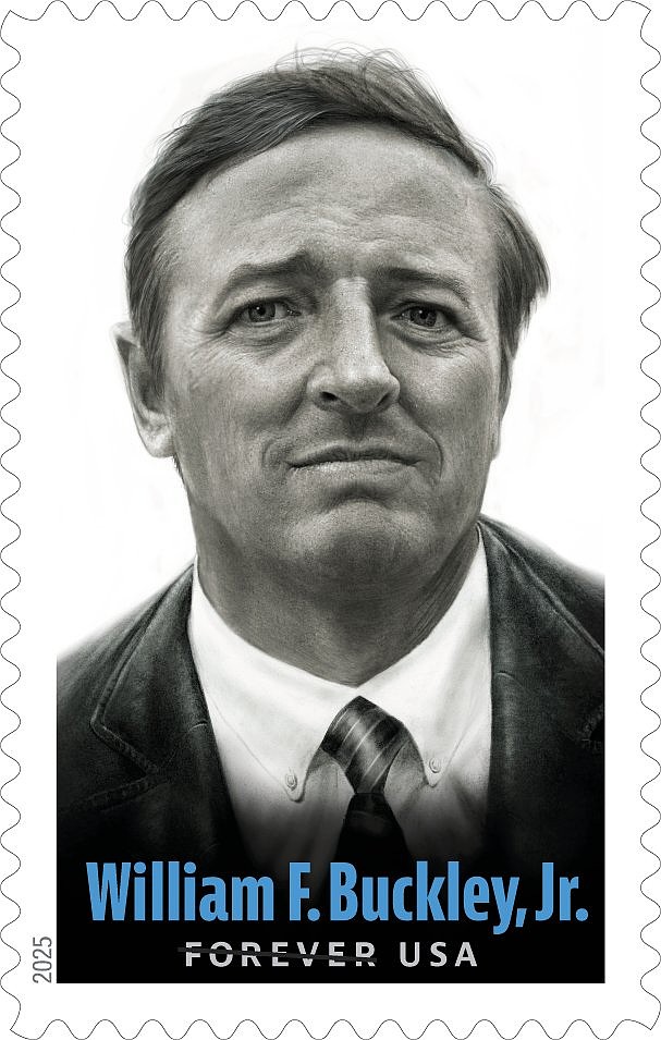The new stamp from U.S. Postal Service features William F. Buckley Jr. (1925-2008), a lifelong devout Catholic who was an intellectual, provocative commentator well-known for his sharp and who is considered a founder of modern conservatism. (OSV News photo/U.S. Postal Service)