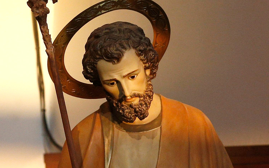 A 2017 photo shows a statue of St. Joseph in Rome. (CNS photo/Paul Haring)