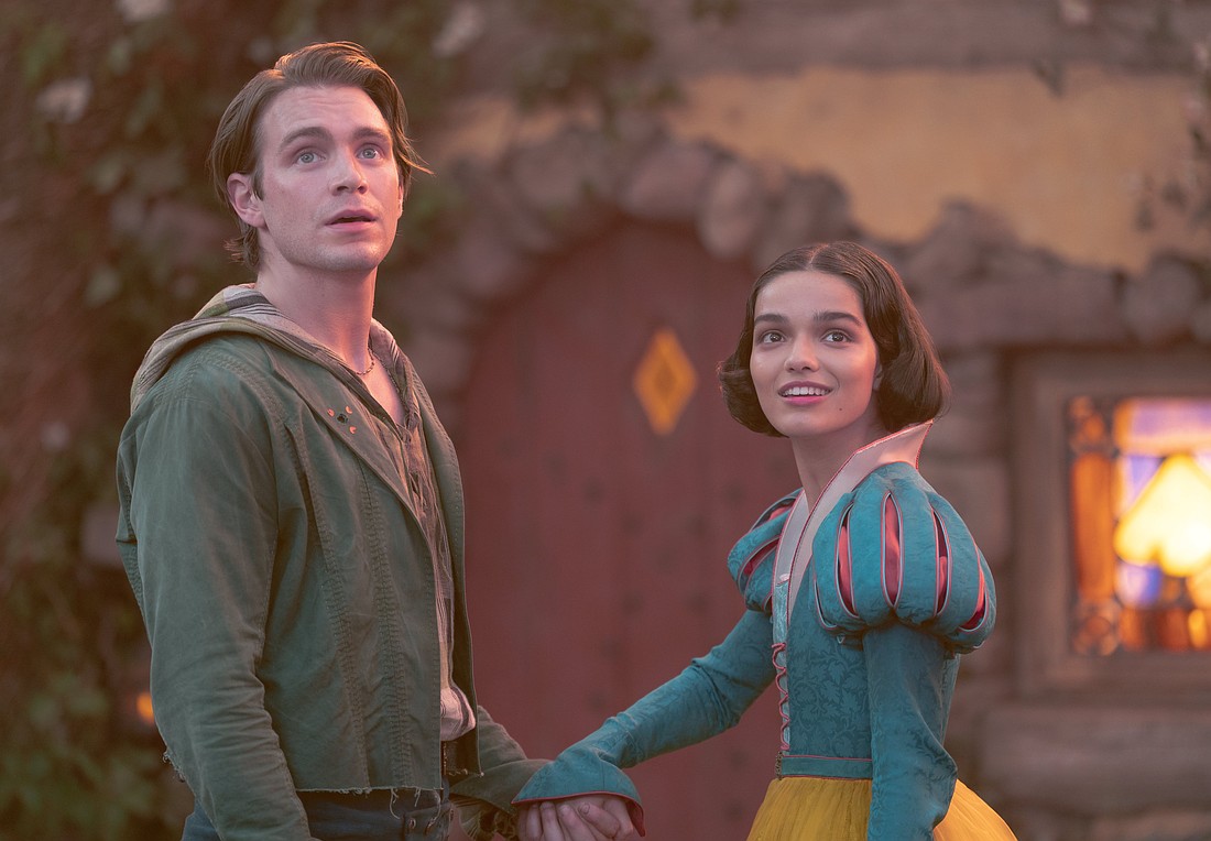 Jonathan (Andrew Burnap) and Snow White (Rachel Zegler) star in a scene from the movie "Snow White." The OSV News classification is A-II -- adults and adolescents. The Motion Picture Association rating is PG -- parental guidance suggested. Some material may not be suitable for children. (OSV News photo/Giles Keyte, Disney Enterprises, Inc)