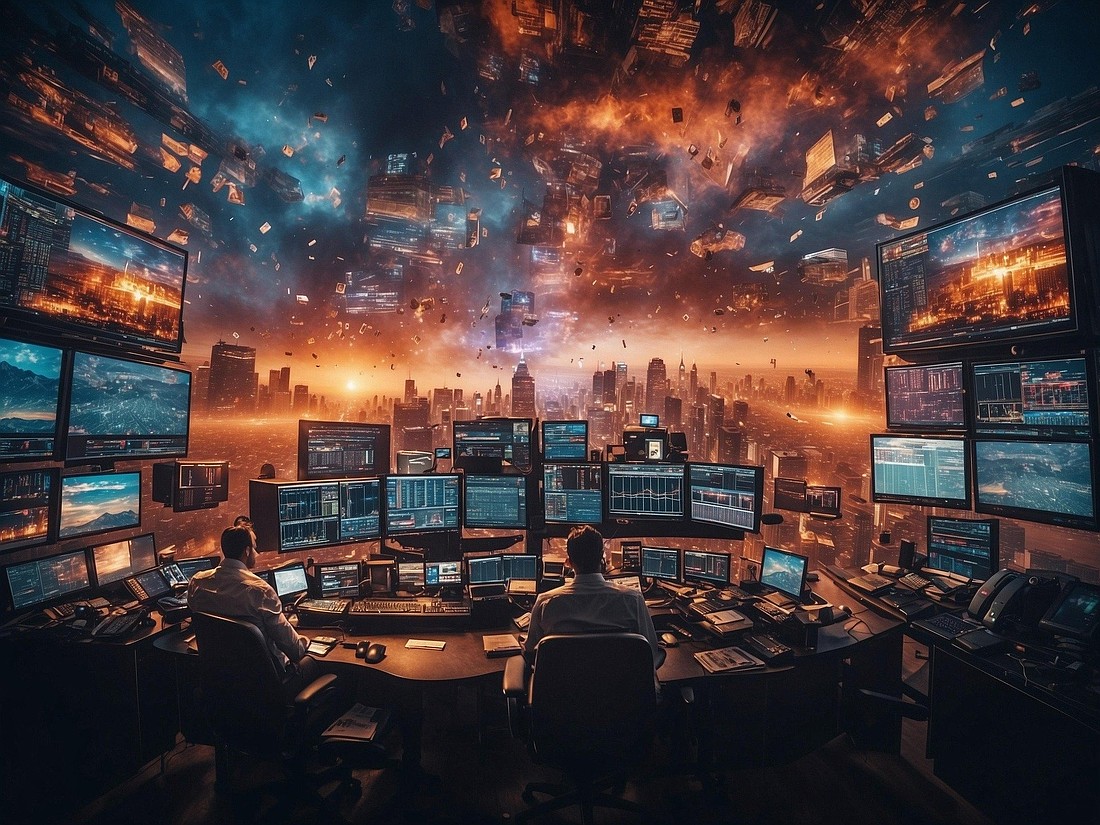 This is an undated AI-generated image of computers. (OSV News illustration/Pixabay)