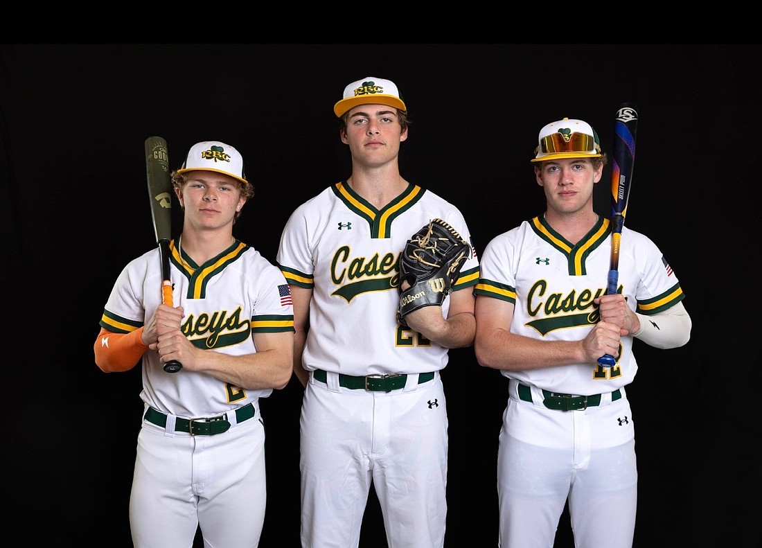 From left to right, Red Bank Catholic players Max Dantoni, Ryan Prior and Dylan Passo are all committed to Division I programs next year and form a strong nucleus for the Caseys this season. Photo by Jennifer Harms/jharmsphotography.com