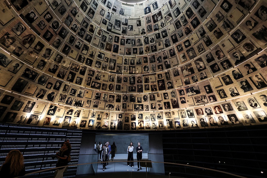 Visitors tour an exhibition, ahead of Israel's national Holocaust Remembrance Day, at Yad Vashem, the World Holocaust Remembrance Center, in Jerusalem April 23, 2025. (OSV News photo/Ronen Zvulun, Reuters)