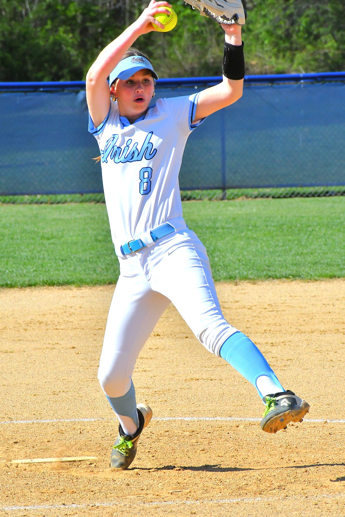 Notre Dame senior Bianca Pesce pitched her heart out in the CVCT title game, escaping numerous james through eight scoreless innings before Hightstown finally broke through in the ninth. Pesce and her teammates will now focus on the upcoming NJSIAA South Jersey Non-Public A tournament. Courtesy photo