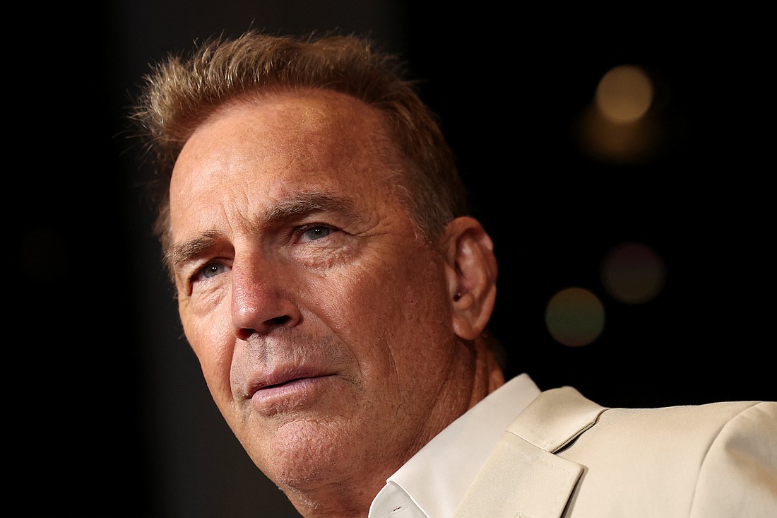 Kevin Costner, host and executive producer of the History Channel's series "Kevin Costner's the West," reacts on the day of the third installment of HISTORYTalks at Academy Museum of Motion Pictures David Geffen Theater in Los Angeles Sept. 21, 2024. (OSV News photo/Mario Anzuoni, Reuters)