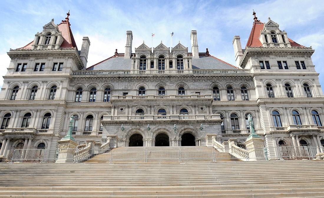 A file photo shows the front of the New York state Capitol in Albany. In a May 29 Wall Street Journal commentary, Cardinal Timothy M. Dolan said he is "stunned" that New York lawmakers "are on the verge of legalizing suicide," and he prays that the governor "will step up to protect precious human life." (OSV file photo/Mike Crupi, Catholic Courier)