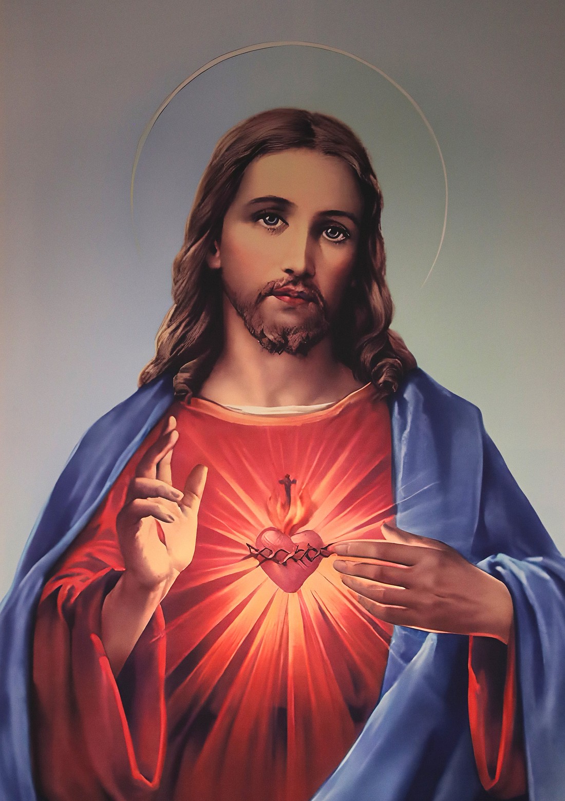 A painting of the Sacred Heart of Jesus is seen April 13, 2025, at Sacred Heart Church in Prescott, Ariz. In an announcement June 18, the Knights of Columbus invited the faithful to take part in a novena to the Sacred Heart dedicated to the intentions of Pope Leo XIV. The nine days of prayer begin June 19, the anniversary of the pope's priestly ordination as the former Augustinian Father Robert Prevost. (OSV News photo/Bob Roller)