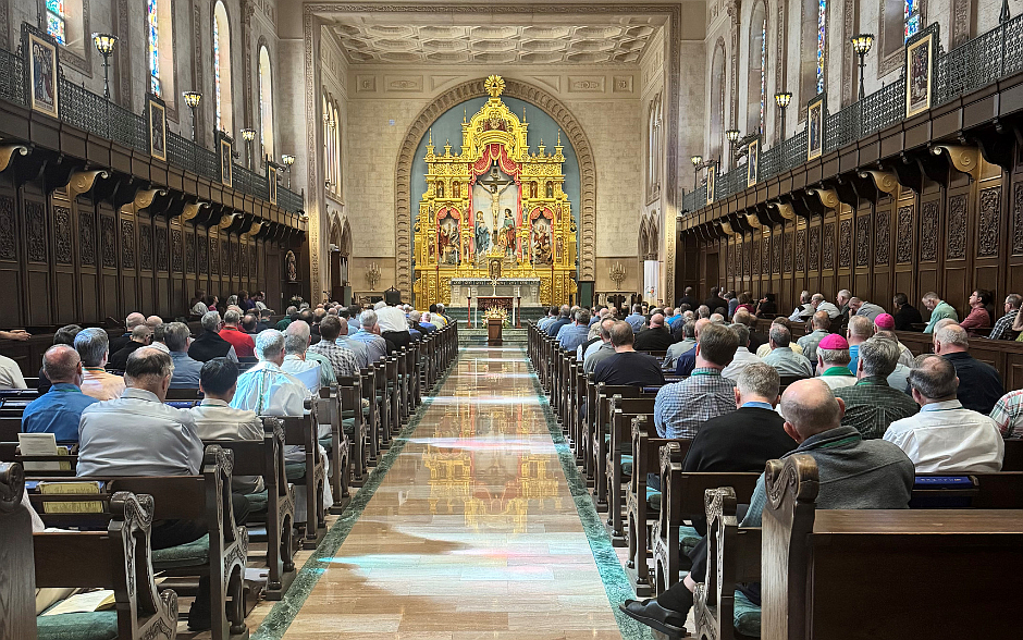 The bishops gather in Founder's Chapel located in the University of San Diego for holy hour. Courtesy photo