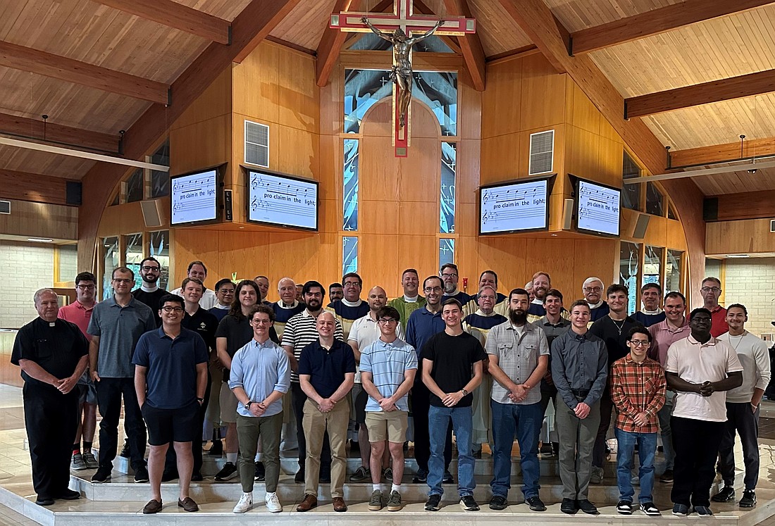 The diocesan Office of Vocations hosted its annual discernment Mass and barbecue during which young men who are considering a vocation to priesthood had an opportunity to learn more about the process. Staff photo