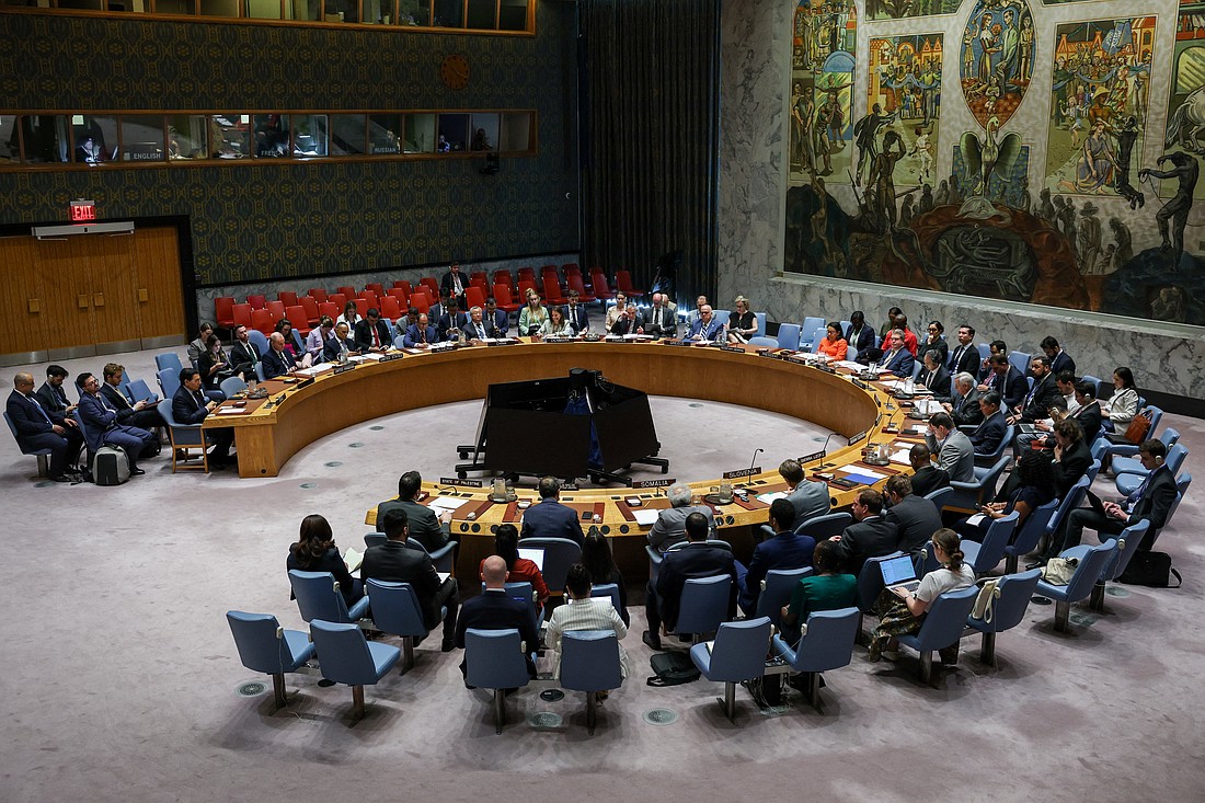 The United Nations Security Council meets about conflicts in the Middle East at U.N. headquarters in New York City June 30, 2025. (OSV News photo/Kylie Cooper, Reuters)