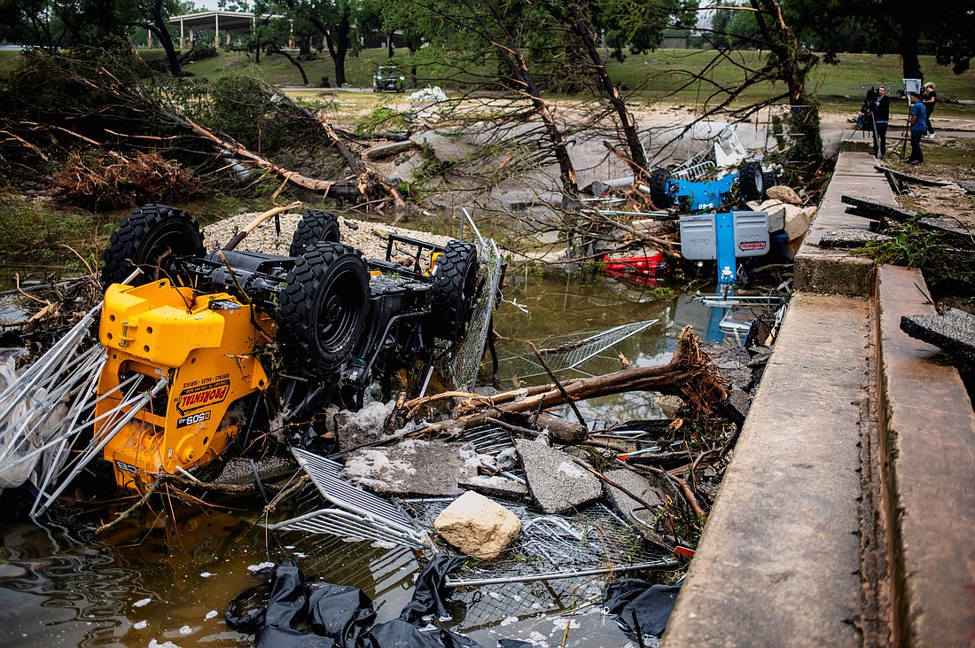 Vehicles sit damaged after deadly flooding in Kerrville, Texas, on July 5, 2025. (OSV News photo/Sergio Flores, via Reuters)