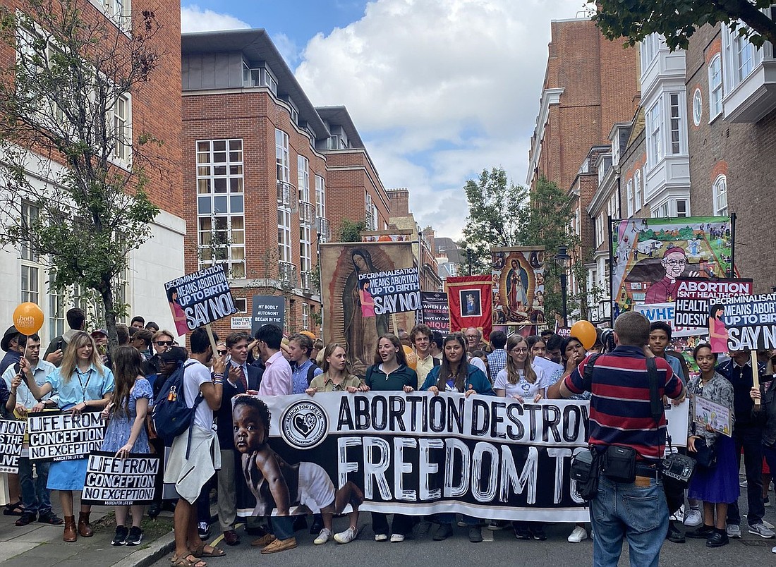 More than 7,000 people take to the streets of London for the annual March for Life Sept. 2, 2023. (OSV News photo/courtesy ADF UK)